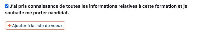 ajouter un vœu sur Parcoursup